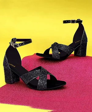Buy Black Heeled Sandals for Women by Marc Loire Online | Ajio.com