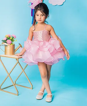 Foreverkidz Pink Magpie barbie Dress For Girls