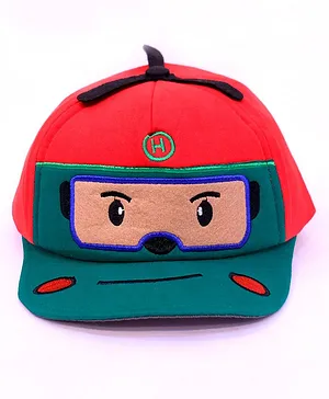 Tipy Tipy Tap Canvas Robot Cap- Red & Green