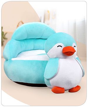 Babyhug Penguin Shaped Soft Seat -  Sky Blue