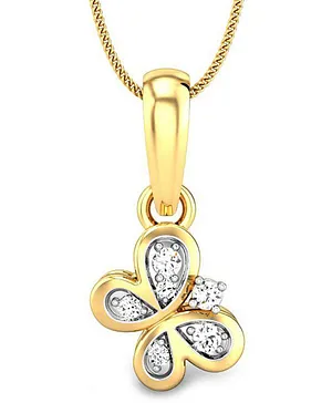 Candere by Kalyan Jewellers 14K Yellow Gold BIS Hallmark & Certified Diamond Pendant - 1.14 g