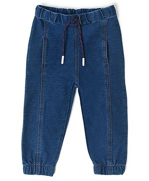 Mi Arcus 95% Cotton & 5% Lycra Solid Jogger - Dark Blue
