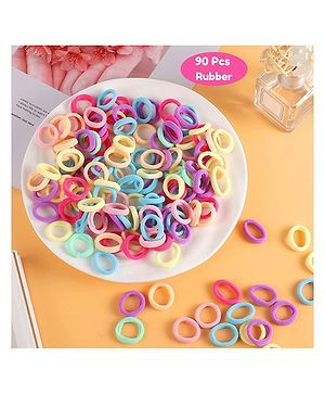 Puchku Multicolor Pastel Mini Hair Ties Multicolour - 90 pieces