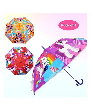 Puchku Unicorn Littlepony Umbrella (Color & Design May Vary)