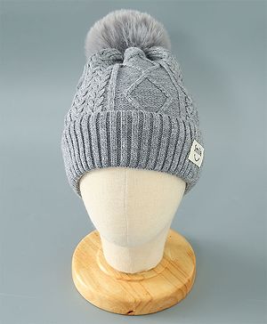 Babyhug Woolen Cap Grey - Diameter 11.5 cm