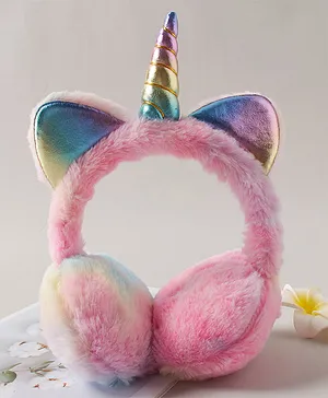 Babyhug Acrylic Ear Muff with Unicorn Design - Multicolour