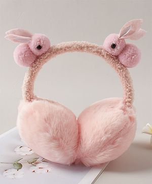 Babyhug Ear Muffs with Rabbit Design - Pink