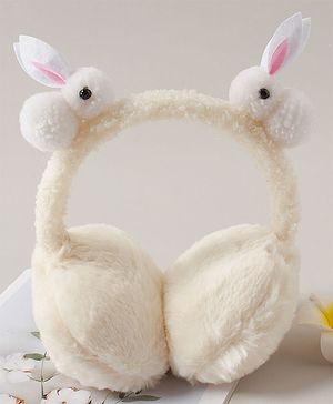 Babyhug Ear Muffs with Rabbit Design - Beige