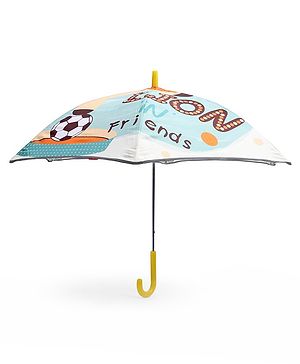 Babyhug Unisex Lion Print Kids Umbrella - Multicolor