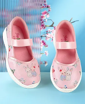 KazarMax Hopits Shimmer Rabbits Ballerina For Girls - Pink