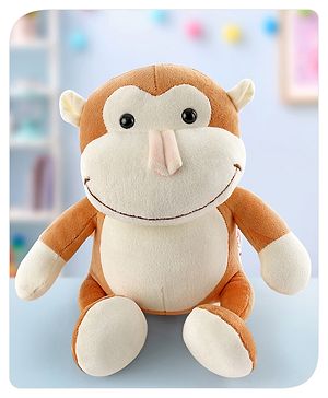Babyhug Monkey Soft Toy Brown - Height 25 cm