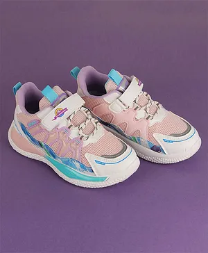 FEETWELL SHOES Mesh & patch Detailed Colour Blocked Velcro Closure Sneakers - Pink