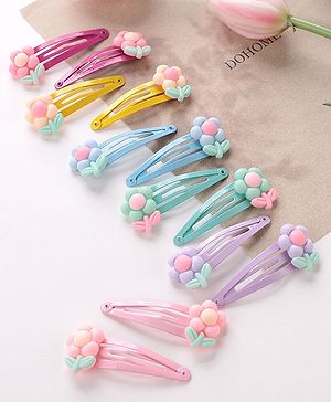 Babyhug Snap Clips Free Size Pack of 6 - Multicolor