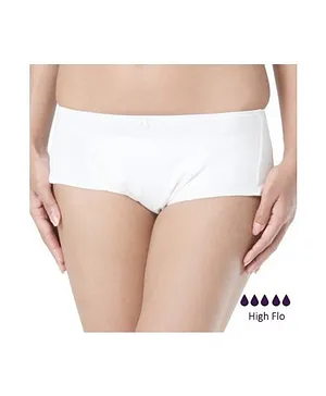 Adira Period Cotton Panty Boxer White - Extra Large