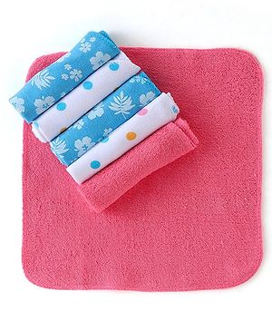 Babyhug Knit Terry Wash cloths Pack of 6 - Multicolour