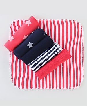 Babyhug Knit Terry Wash cloths Pack of 6- Multicolor