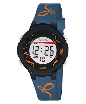Spiky Round Multi Functional Sports Digital Watches - Black & Blue