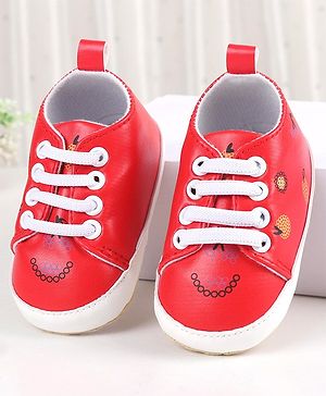 Cute Walk by Babyhug Slip On Booties - Red
