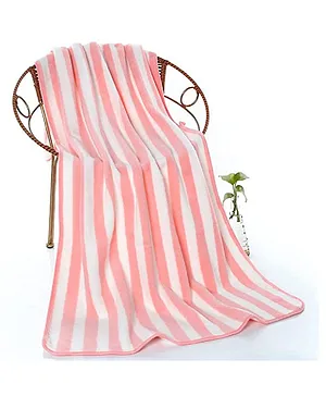 JARS Collections 100% microfiber  Super Soft Striped Baby Bath Towel - Pink