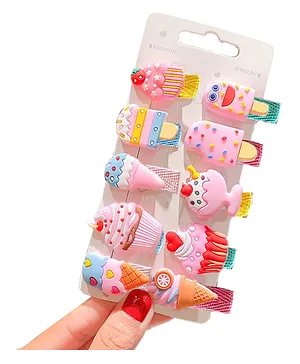 Babymoon Ice cream Hairclips 10 pieces - Multicolour