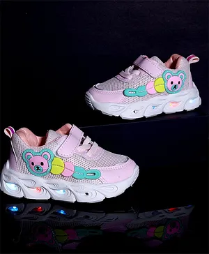 PASSION PETALS Unisex Caterpiller Embossed LED Shoes - Pink Blue