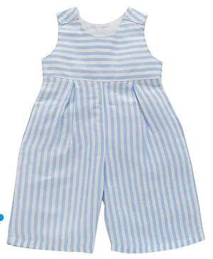 Kadam Baby Sleeveless Striped Dungaree - Blue