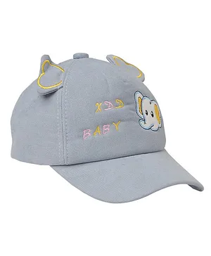 Kid-O-World Baby Elephant Embroidered Patch Detailed Cap - Grey