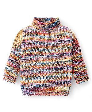 Babyhug Full Sleeves Pullover Sweater - Multicolor