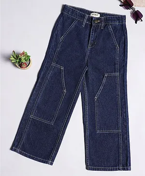 Sodacan Stitch Detail Denim Jeans - Navy Blue