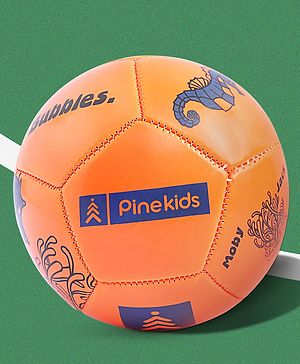 Pine Kids Junior Size - 2 Football - Orange | Durable | High-Quality Stitched Soccer Ball for Boys & Girls | Ideal for Training, Match Play & Practice