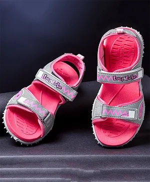LIBERTY Printed Velcro Closure Sandals - Pink