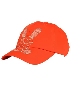 Kid-O-World Bunny Embroidered Cap -Orange