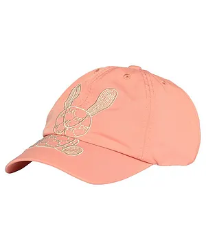 Kid-O-World Bunny Embroidered Cap -Peach
