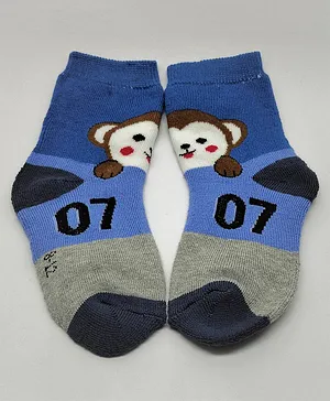 Kid-O-World 07 Monkey Patch Socks Blue