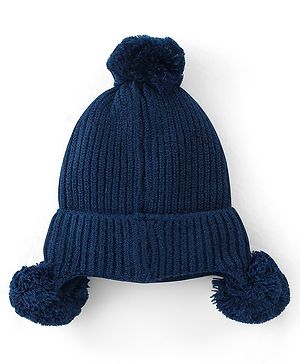 Babyhug Knit Woollen Cap- Blue