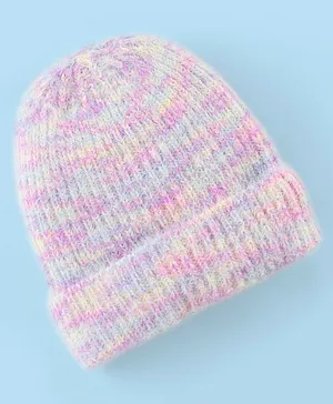 Babyhug Acrylic Woollen Cap Multicolour - Diameter 10 cm