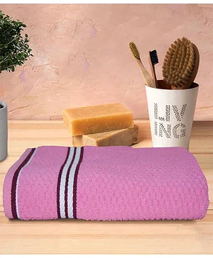 Athom Living Popcorn Textured Solid Bath Towel - Pink