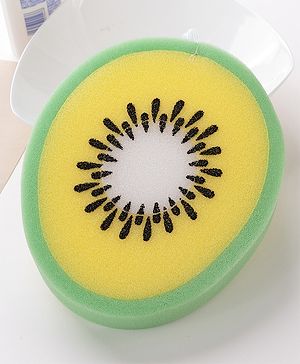 Kiwi Shaped Bath Sponge - Green & Yellow