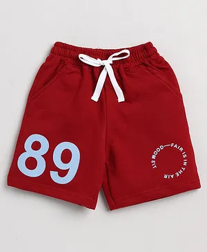 DEAR TO DAD 89 Number Printed Shorts - Maroon