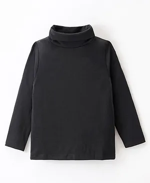Fido Single Jersey Full Sleeves Skivi T-Shirt Solid- Black