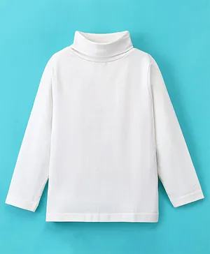Fido Single Jersey Full Sleeves T-Shirt Solid- Cream