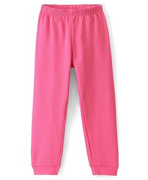 Pine Kids Full Length Thermal Bottom Solid Colour - Hot Pink