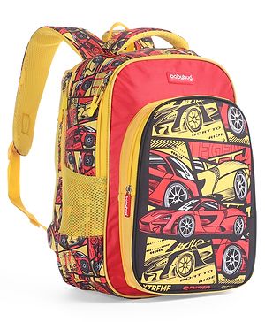 Babyhug School Backpack Extreme Speed Car Multicolor - 17 Inches