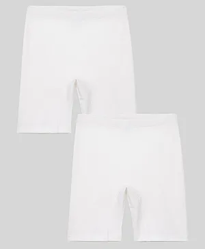 Mackly Pack Of 2 Solid Shorts - White