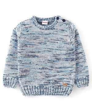 Babyhug Full Sleeves Sweater - Blue