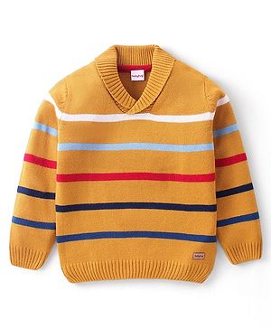 Babyhug Full Sleeves Pullover Sweater - Mustard