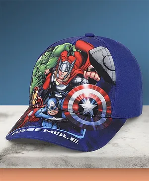 Kidsville Kids Boys Avengers Printed Blue Cap - Blue