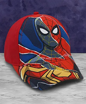 Kidsville Marvel Avengers Featuring Spider Man Printed Cap - Red & Blue