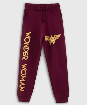 Nap Chief Wonder Woman Featured Full Length Joggers - Maroon