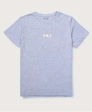 GINI & JONY Half Sleeves Brand Name Printed Tee - Grey